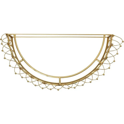 Decorative Metal Curtain or Canopy Crown – Gold Finish Finials, Made in the USA