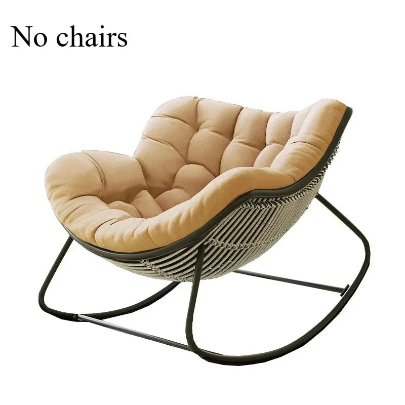 Lazy Rocking Chair Cushion - Soft Single Seat Sofa Pad for Indoor Outdoor Balcony & Hanging Basket Comfort