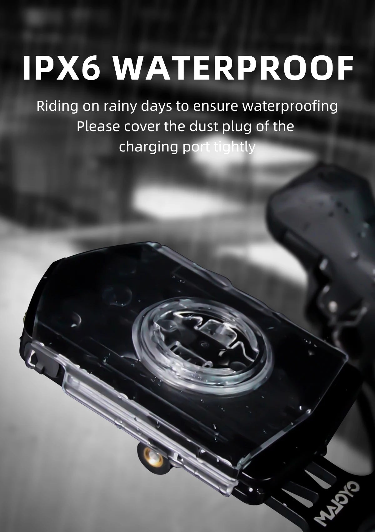 CYCLAMI RVL01 Bicycle Front Light – IPX6 Waterproof, Type-C Charging Cycling Headlight for XOSS IGS Computer