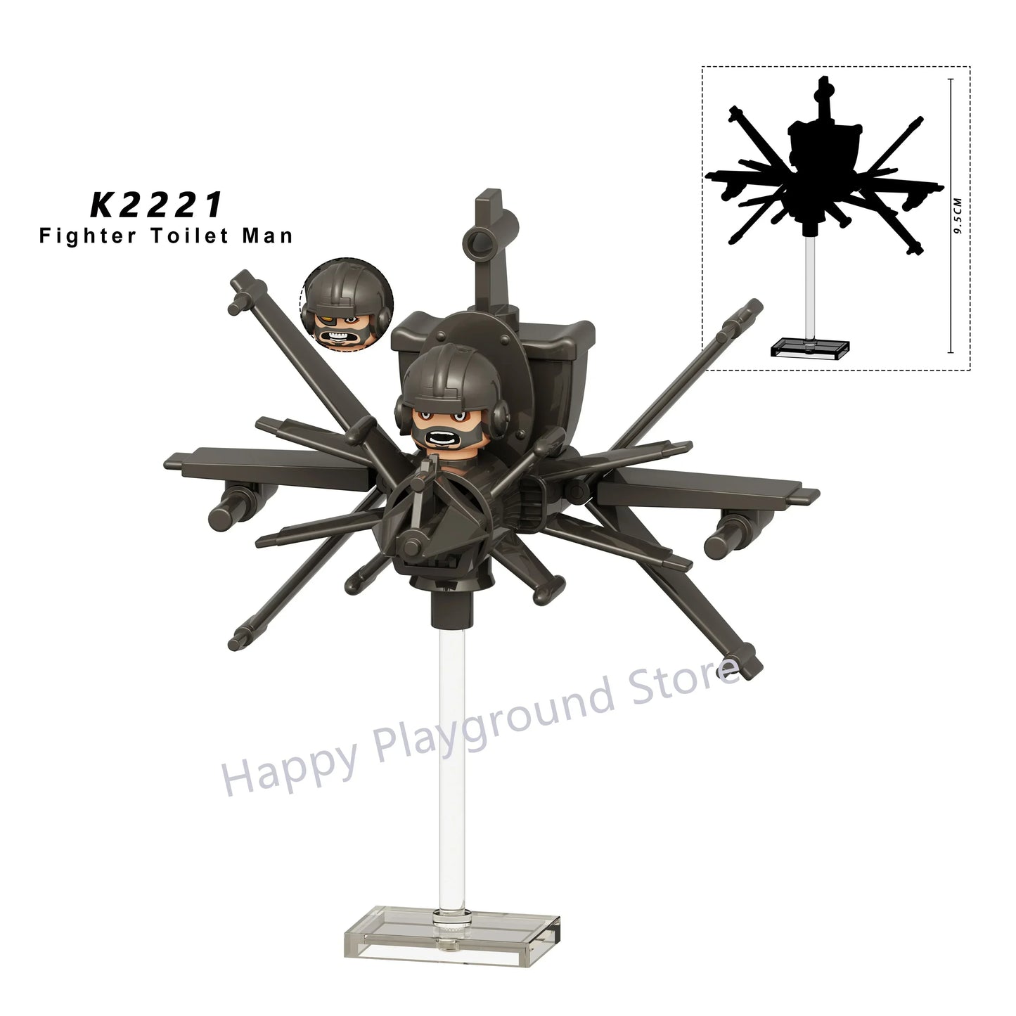 KDL Skibidi Toilet Man Anime Block Figures – TVMan, Titan, Cameraman & Speakerman Model Toy Gift for Kids