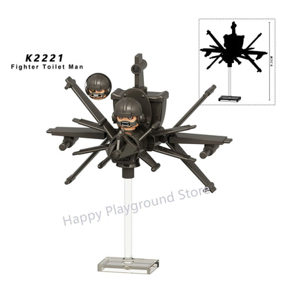KDL Skibidi Toilet Man Anime Block Figures – TVMan, Titan, Cameraman & Speakerman Model Toy Gift for Kids