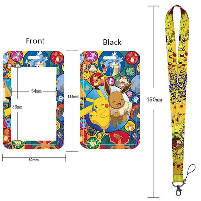 Pikachu Neck Strap Lanyard for Keys – ID Badge Holder, Keychain, Key Rings, Fashion Accessory Gift