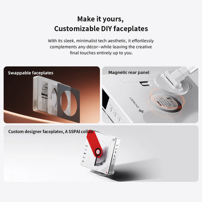 FIIO Snowsky BEATBOX Portable CD Player - FM Radio Bluetooth Speaker USB CD Ripper Rechargeable Audio Device