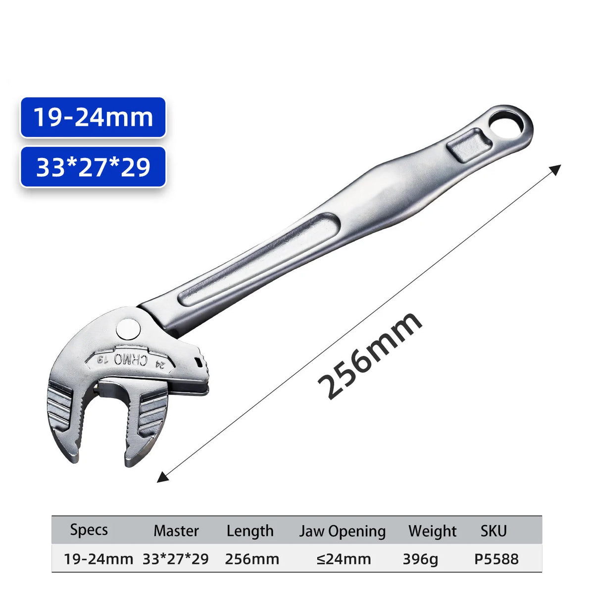 Crab Claw Wrench - Heavy-Duty Adjustable Self-Locking Ratchet Tool for Auto, Motorcycle & Pipe Repair