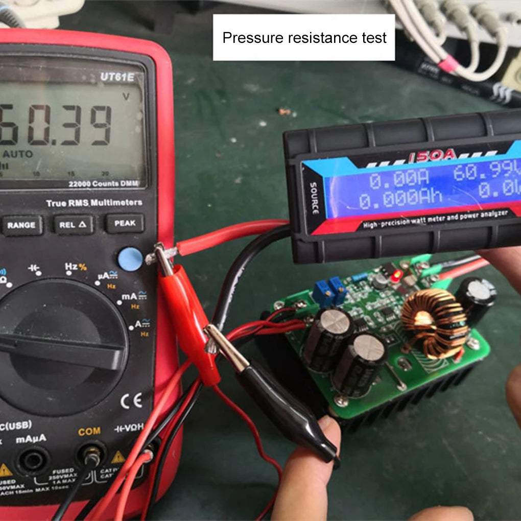 Digital Watt Meter 150A 200A 300A LCD Power Analyzer - Solar Panel & Electrical Voltage Monitor