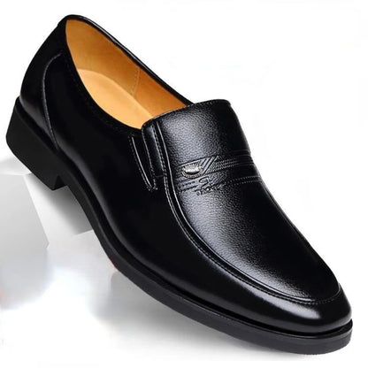 Men’s Leather Loafers - Luxury Formal Slip-On Moccasin Driving Shoes Breathable Black Plus Size 38-44