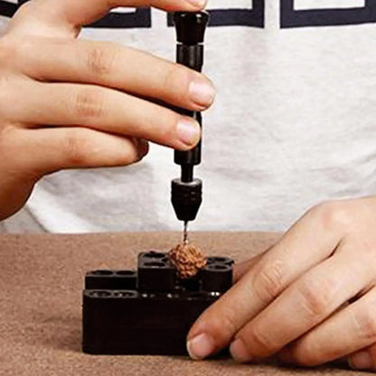 Mini Tool Set with Black Hand Twist Drill | 10Pcs Fried Dough Twists Drill for Woodworking Drilling
