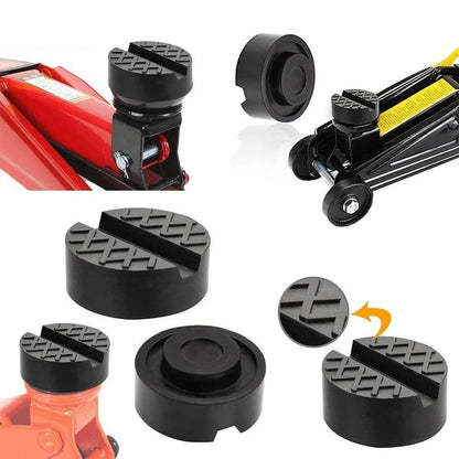 Universal Car Lift Jack Support Stand Rubber Pads - Slotted Floor Frame Rail Adapter and Wheel Dolly Repair Tools for Lexus, Subaru, Fiat, Volvo