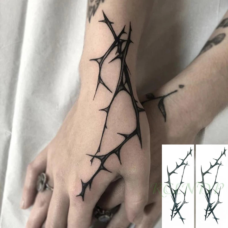Waterproof Temporary Rose Flower Tattoo Stickers – Fake Flash Body Art for Men & Women Hands and Body