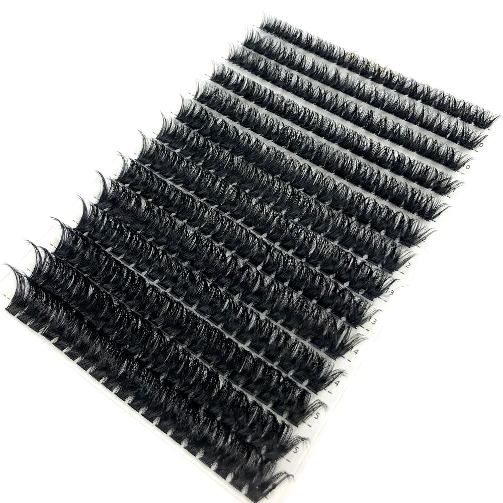 HBZGTLAD 280Pcs 3D Mink Eyelash Clusters Set – Handmade 10D 60D 80D Natural Style False Eyelashes Extension Bundle Pack