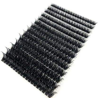 HBZGTLAD 280Pcs 3D Mink Eyelash Clusters Set – Handmade 10D 60D 80D Natural Style False Eyelashes Extension Bundle Pack