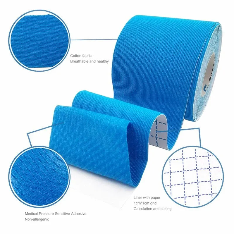 Sports Waterproof Kinesiology Tape - Athletic Bandage for Muscle Recovery, Pain Relief, and Gym Use