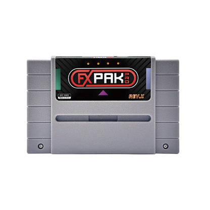 EVERGENESIS FXPAK Pro Rev. X SNES Game Cartridge – SD2 Flash Card for SFC/SNES 16-Bit Console with 8GB Memory Card