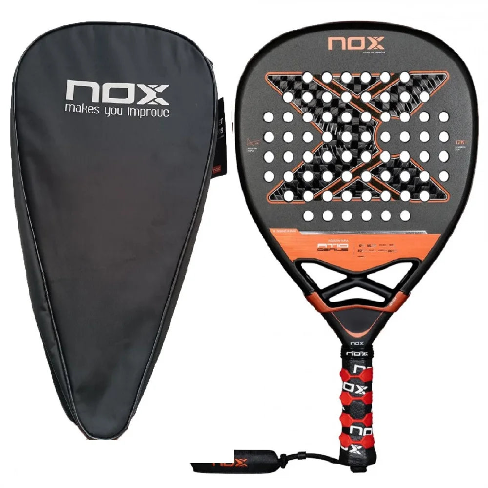 NOX Padel Tennis Racket - Carbon Fiber Diamond-Shaped EVA Sports Racquet