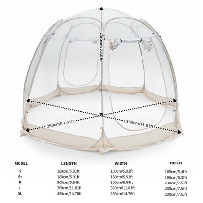 Large Instant Pop-Up Bubble Tent - Weatherproof Outdoor Igloo Screen House & Oversized Camping Pod for Patio Camping