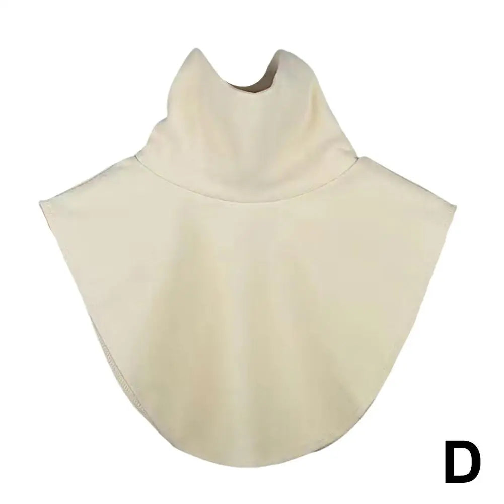 Women's Detachable High-Neck Collar - Soft Elastic Jersey False Collar and Neck Warmer in Solid Colors