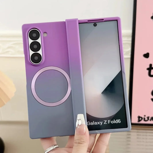 Magnetic Hinge Protection Case for Samsung Galaxy Z Fold 7/6/5/4/3 5G - Shockproof Foldable Phone Cover with Hinge Guard