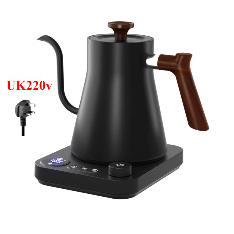 1200W Intelligent Electric Kettle - Gooseneck Hand Brewed Coffee Pot for Milk Powder & Precision Brewing