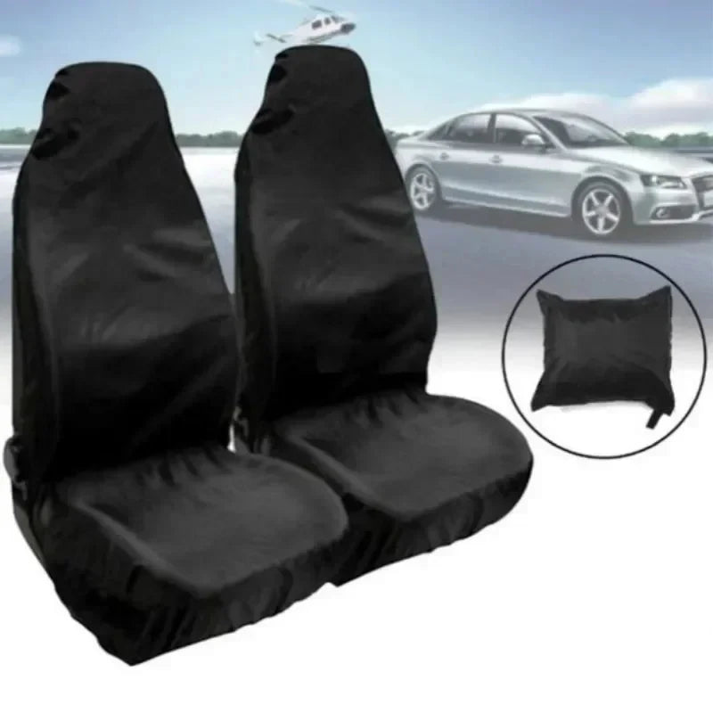 2PCS Heavy-Duty Front Seat Covers - Universal Waterproof & Breathable Car Seat Protectors for Cars, Trucks & SUVs