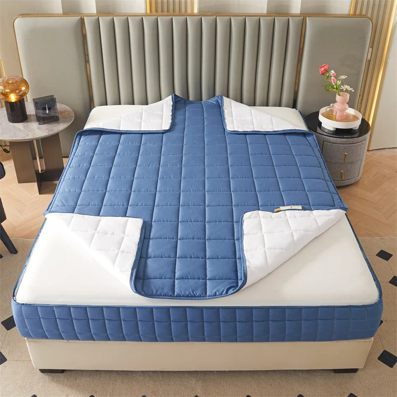 All-Inclusive Zipper Mattress Cover - Thick Quilted Fitted Mattress Protector Pad with Customized Sizes