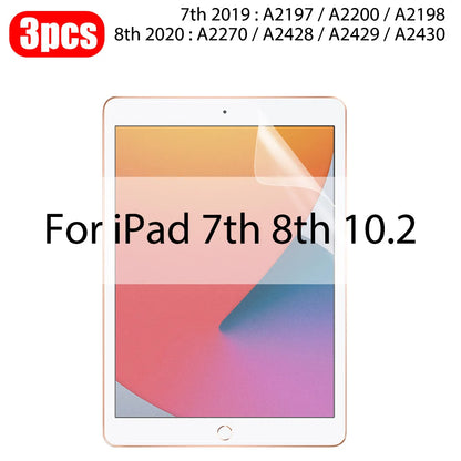 3Pcs Paper-Like Screen Protector for iPad Air & Pro – Compatible with 6th to 10th Gen (11", 12.9", 10.5")