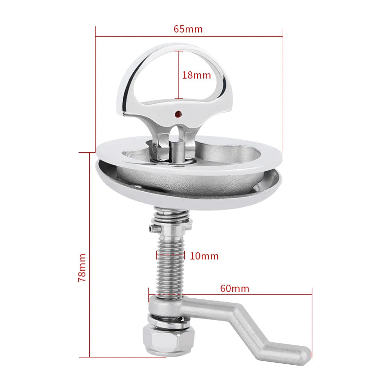 AndyMarine 316 Stainless Steel Boat Cam Latch – Marine Hatch Pull Turning Lock Hardware