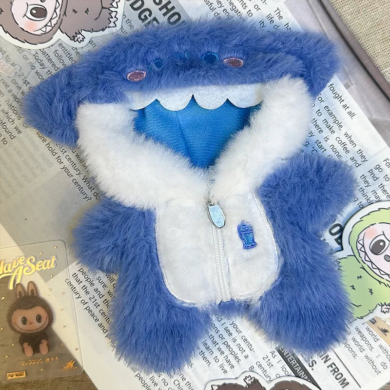 17cm Mini Plush Doll Clothes – Cute Animal-Style DIY Outfit Accessories for Labubu Dolls
