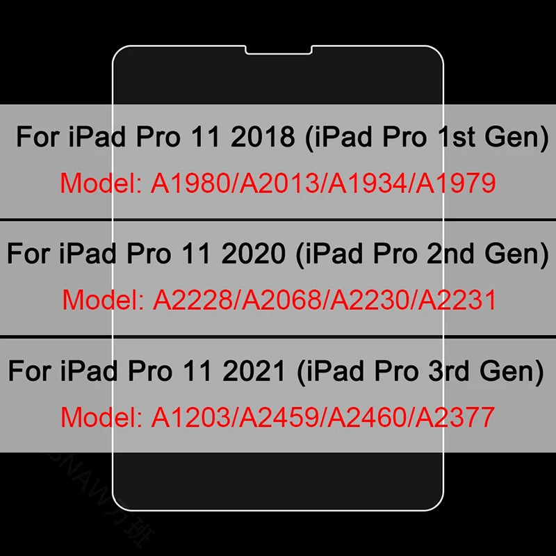 3-Pack Tempered Glass Screen Protector - Apple iPad 10th 9th 8th 7th Mini Air & Pro Series