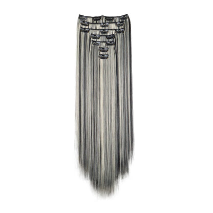 WIGSIN 24-Inch Straight Hair Extensions - 7-Piece Clip-In Synthetic Hair Set for Women
