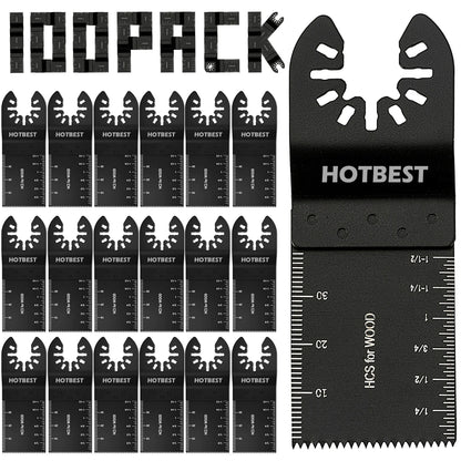 Oscillating Multi-Tool Saw Blades Set (10/60/100Pcs) – Fast Cutting Renovator Blades for Wood, Metal & Plastic Multi-Function Cutter Kit