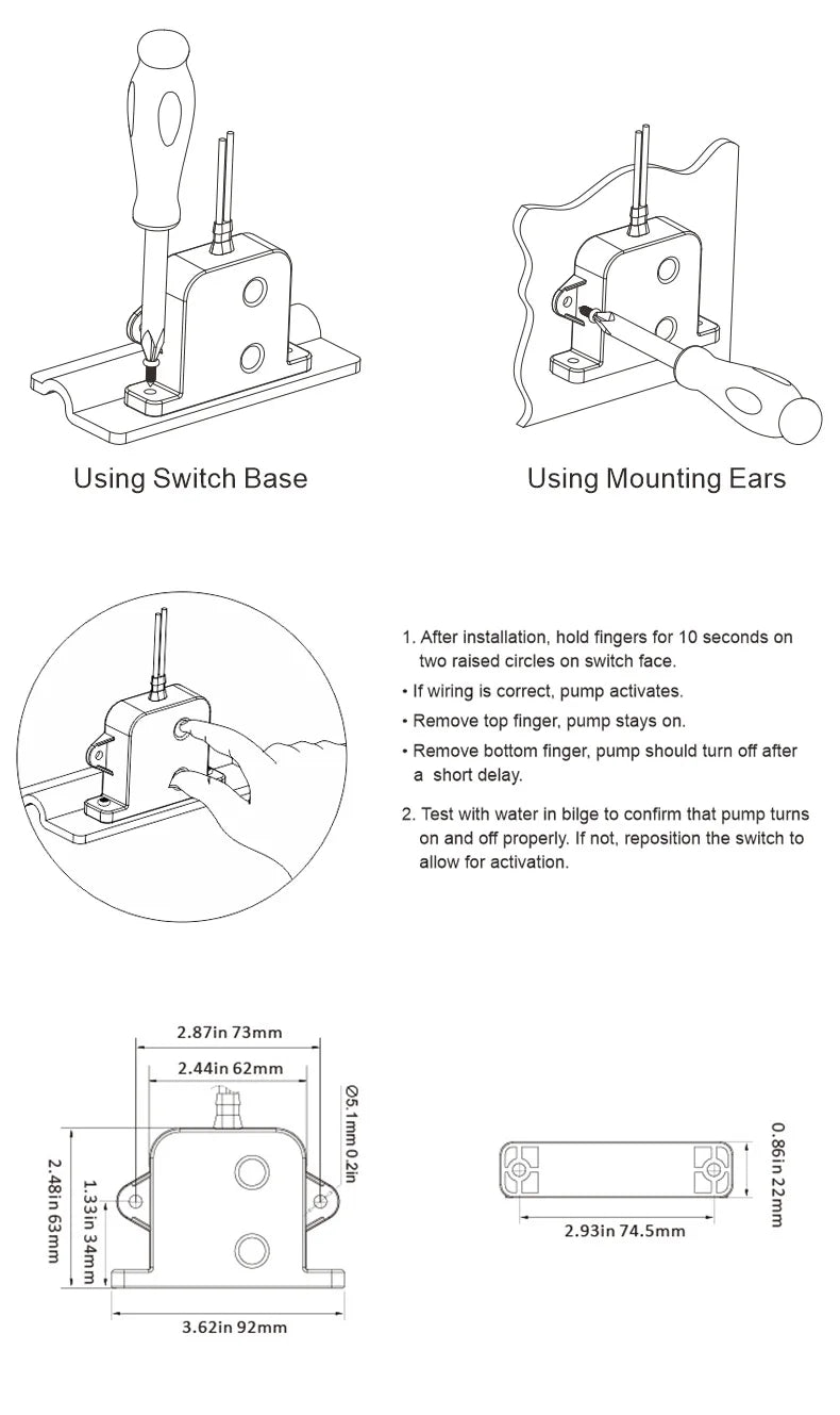 Automatic Water Level Sensor Switch – Alarm Control System for Bilge Pump with Induction Accessories