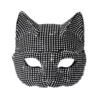 Shiny Cat Ear Mask - Bling Kitten Cosplay Halloween Party Accessory Set