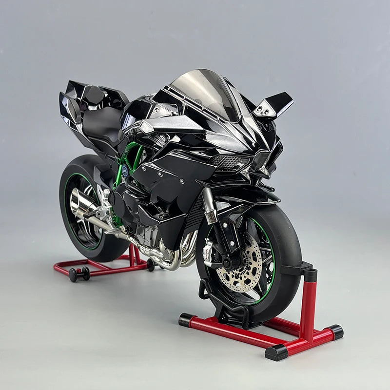 1:6 Kawasaki Ninja 500 H2R Motorcycle Model — Racing Simulation with Sound & Light, Fast & Furious Collectible Toy Gift