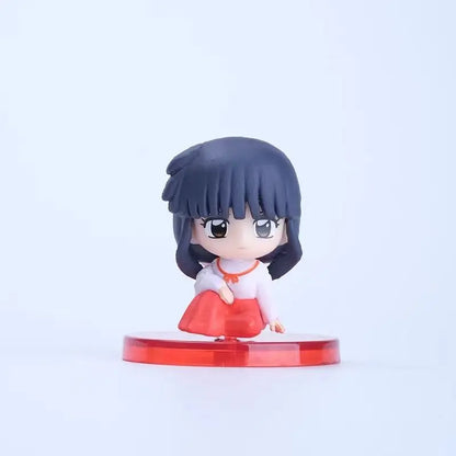 Q Version Inuyasha Figure Blind Box – Cute Sesshomaru & Kagome Sitting Model, Anime Decoration Gift for All Ages