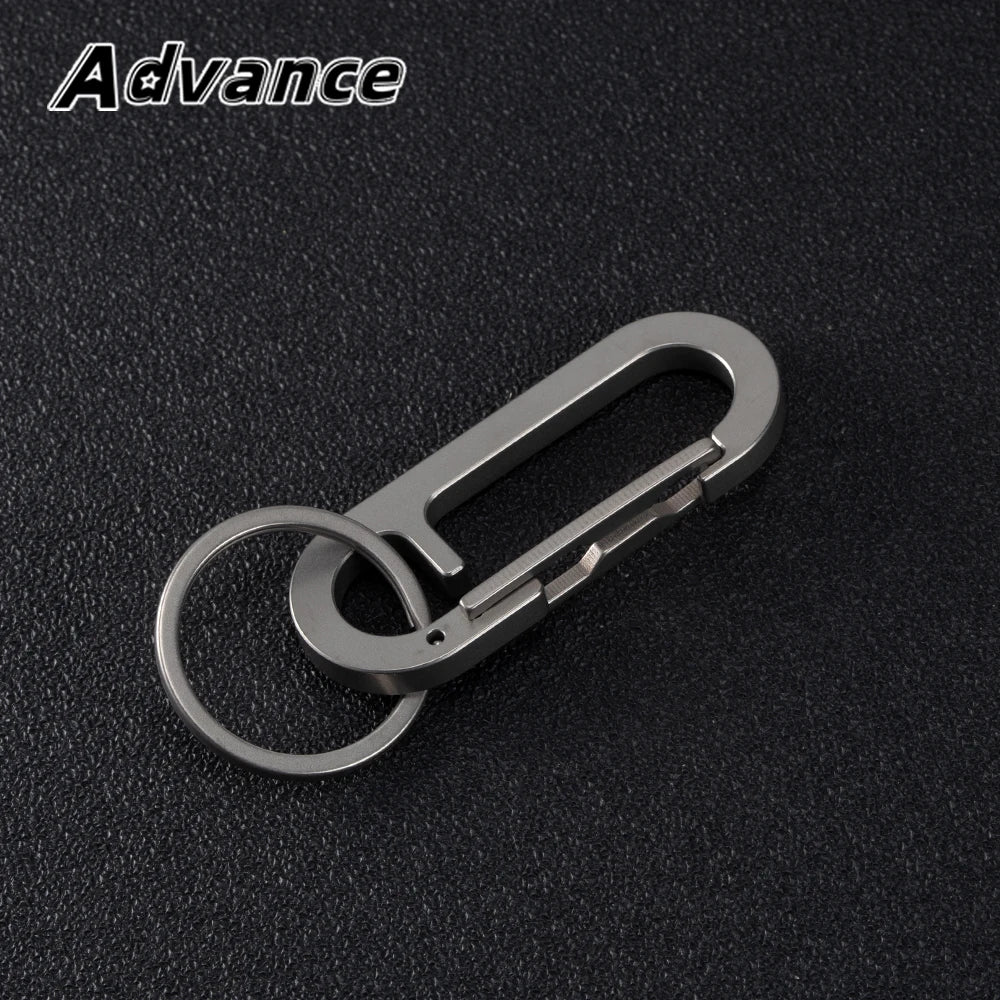 Titanium Alloy Key Ring - Multifunctional Outdoor EDC Keychain Buckle Tool Accessory