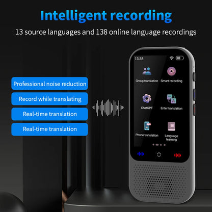 S80 Pro Portable Language Translator – 138 Languages, Voice Translation, 16 Offline Modes, ChatGPT Function