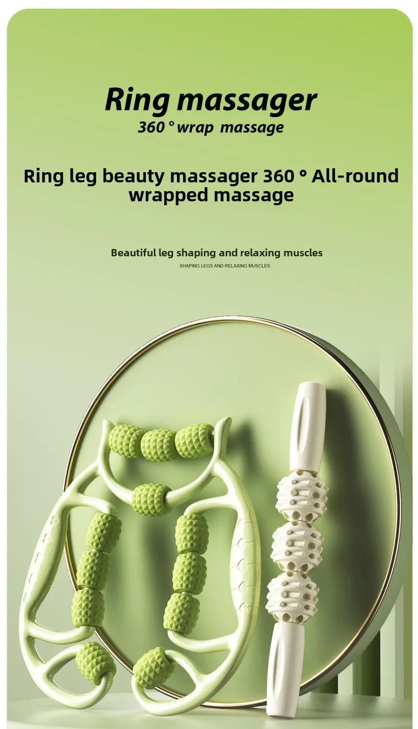 9/12/18-Round Circular Leg Massager – Muscle Stretching & Slimming Roller Clamp for Legs