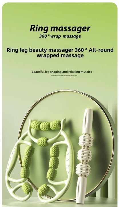 9/12/18-Round Circular Leg Massager – Muscle Stretching & Slimming Roller Clamp for Legs