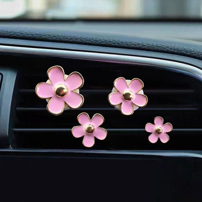 Car Air Vent Perfume Clip – Aromatherapy Freshener with Cute Flower Design