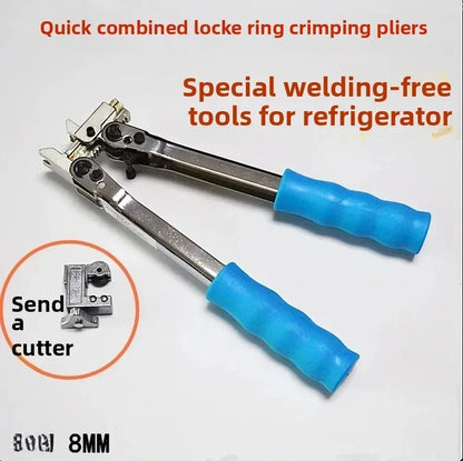 Ring Crimping Pliers - Quick-Closing Tool for Refrigerator & Refrigeration Maintenance