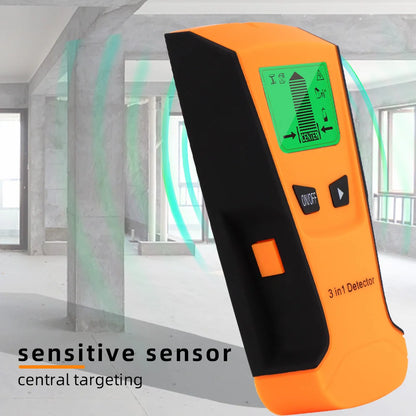 3-in-1 Wall Metal Detector – Professional Deep Scan for Metal, Wood Studs, AC Voltage & Live Wires