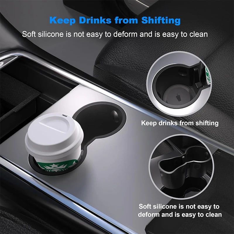 Tesla Model Y/3 Center Console Storage Box – Hidden Organizer Tray & Webcam Cover (2021–2024 Accessories)