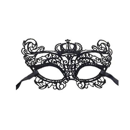 Black Queen Lace Mask — Embroidered Applique Masquerade Mask for Women, Party, Carnival, Wedding & Halloween Accessories