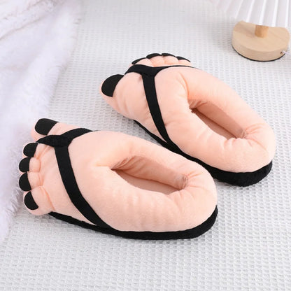 Funny Winter Couple Slippers - Soft Warm Cotton Home Slides