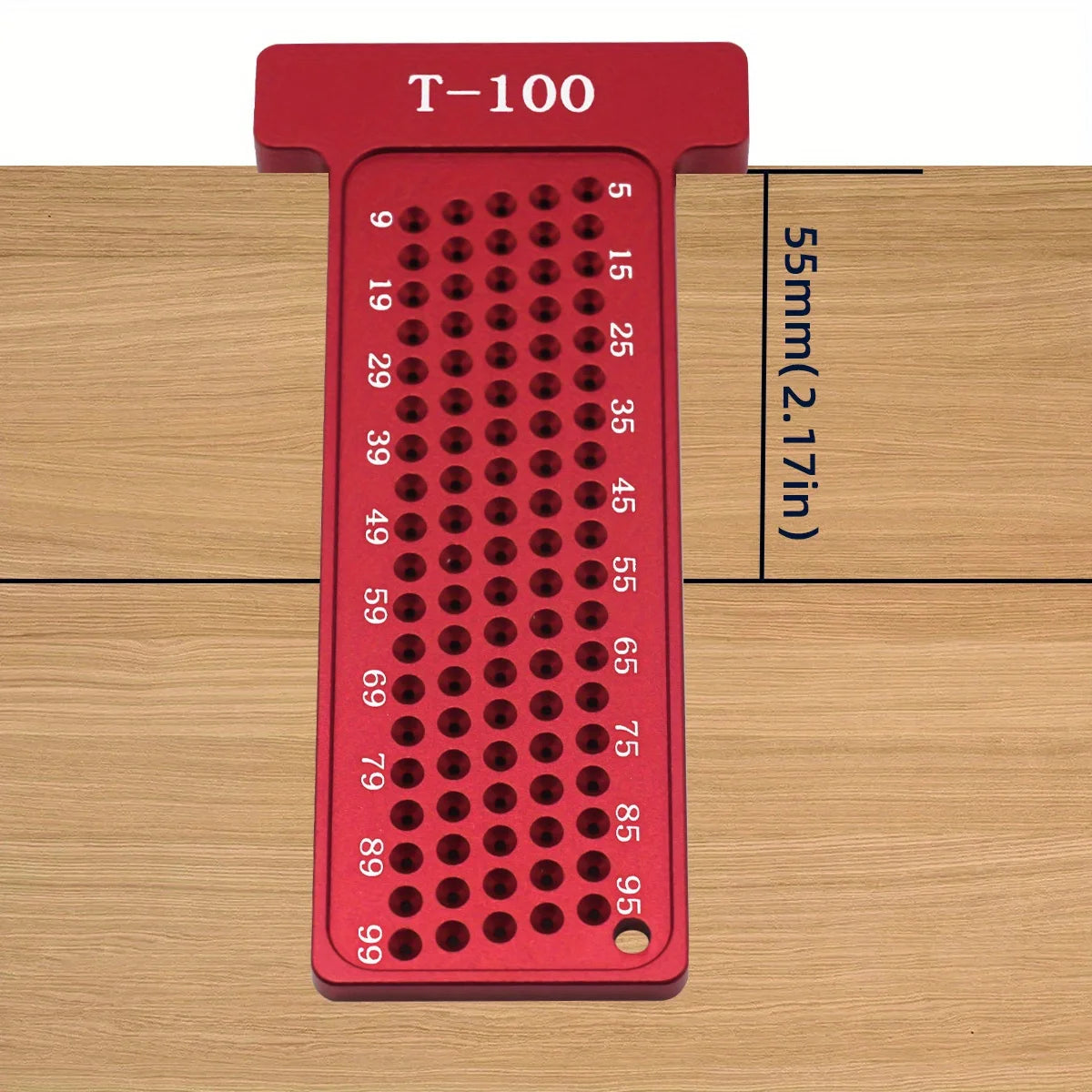 Woodworking Scribe T-Square Ruler – Metric/Inch Aluminum Line Drawing Gauge, Right Angle Protractor for Carpenter Layout