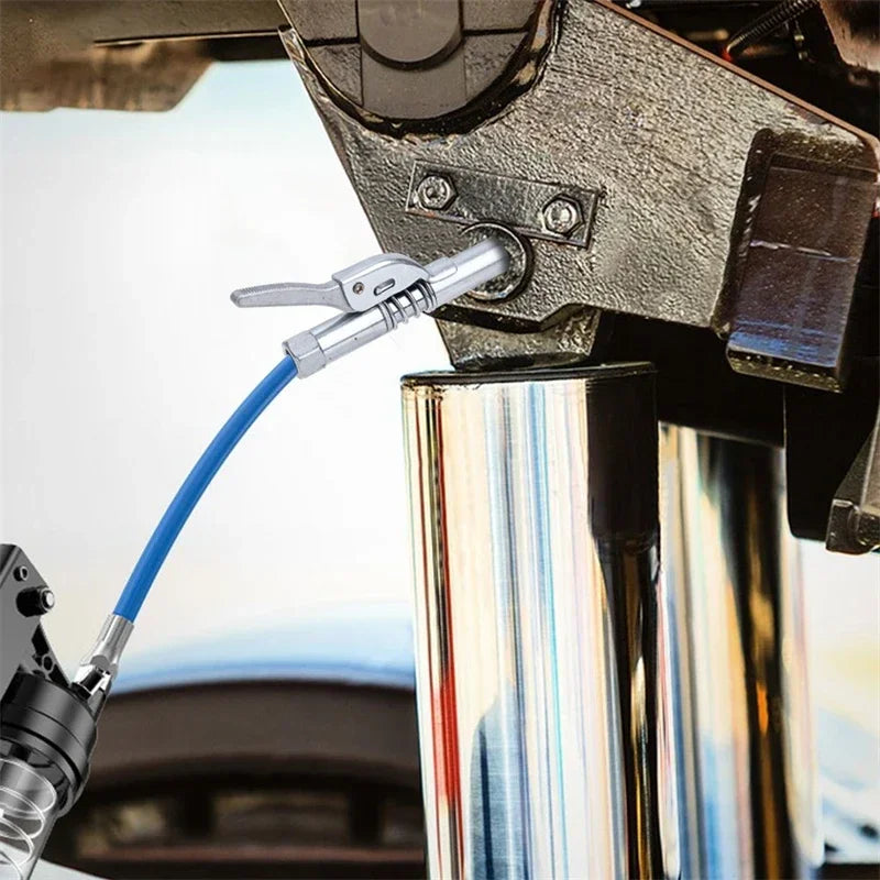 12000PSI High Pressure Grease Coupler Nozzle – Hose Pump Syringe, NPT1/8 Adapter for Brake Oil Change & Car Maintenance