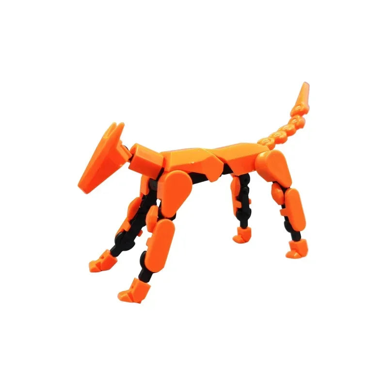 DIY Luminous T13 Multi-Joint Shapeshift Robot & Dog – 3D Printed Movable Mannequin Action Figures for Kids & Gifts