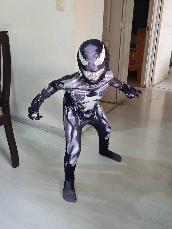 Kids Spider-Man Cosplay Costume – 3D Style Spiderman Suit for Halloween, Party & Venom Theme