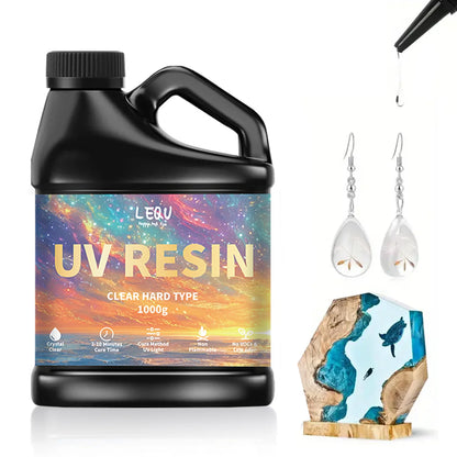 500g/1000g UV Epoxy Resin – High Clarity Fast-Drying Hard Adhesive for Jewelry Making & DIY Craft Supplies