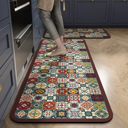 Absorbent Non-Slip Kitchen Mat – Printed Area Rug for Hallway, Living Room, Bedroom & Entrance